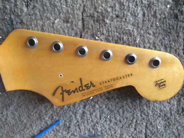 1963 Fender Strat headstock repair